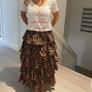 Animal print midi skirt, this  skirt is a showstopper